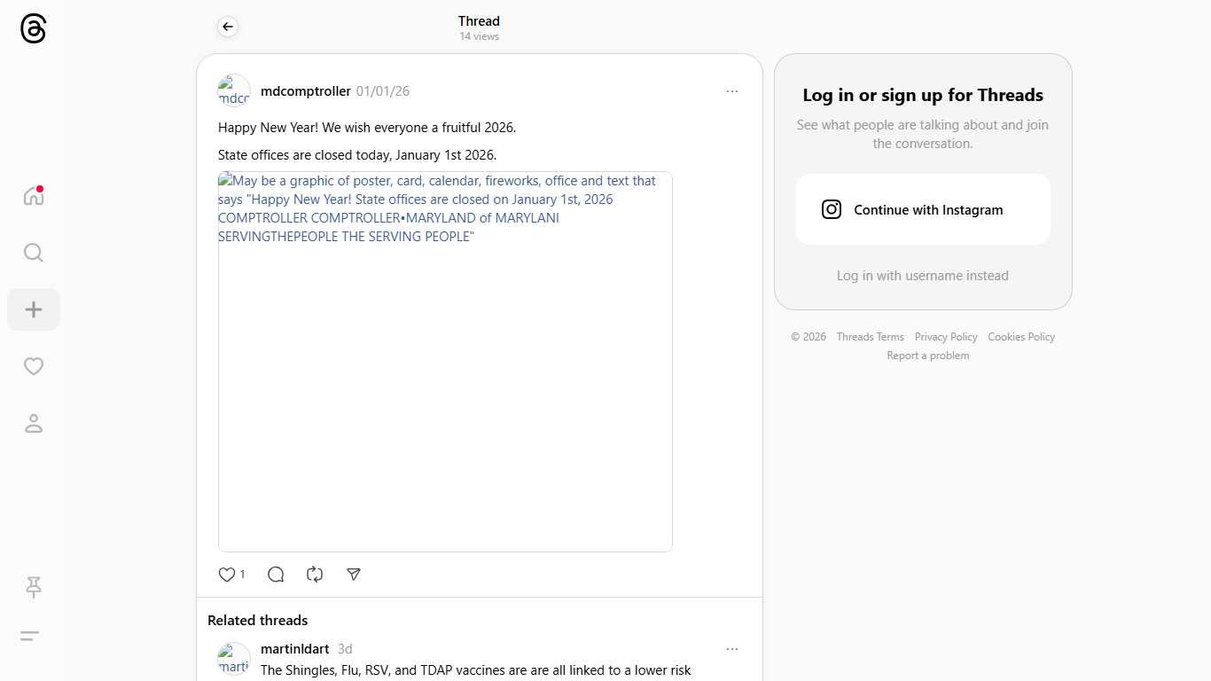 Happy New Year! We wish everyone a fruitful 2026. State offices are closed today, January 1st 2026.